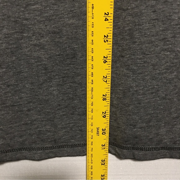 CHALC burnout Polo Tee shirt distressed gray cotton blend XL Fame Jeans EUC - Picture 4 of 10